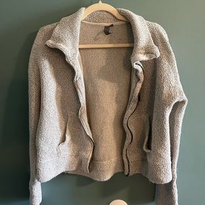 Sweaty Betty Restful Boucle Zip Through Lily White Jacket, size small